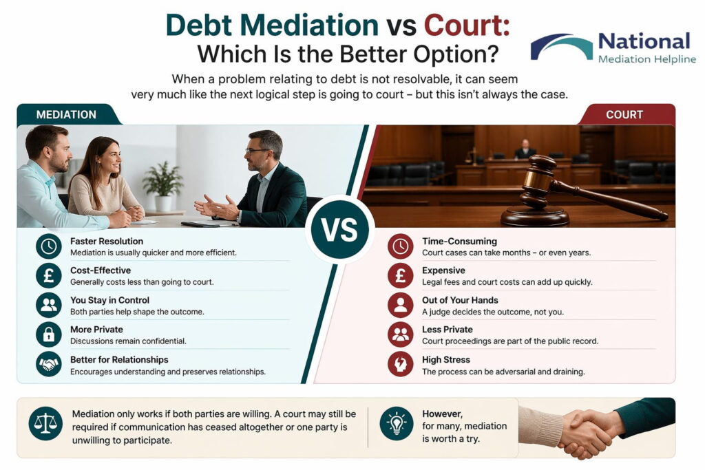 Debt Mediation vs Court: Which Is the Better Option Brighton